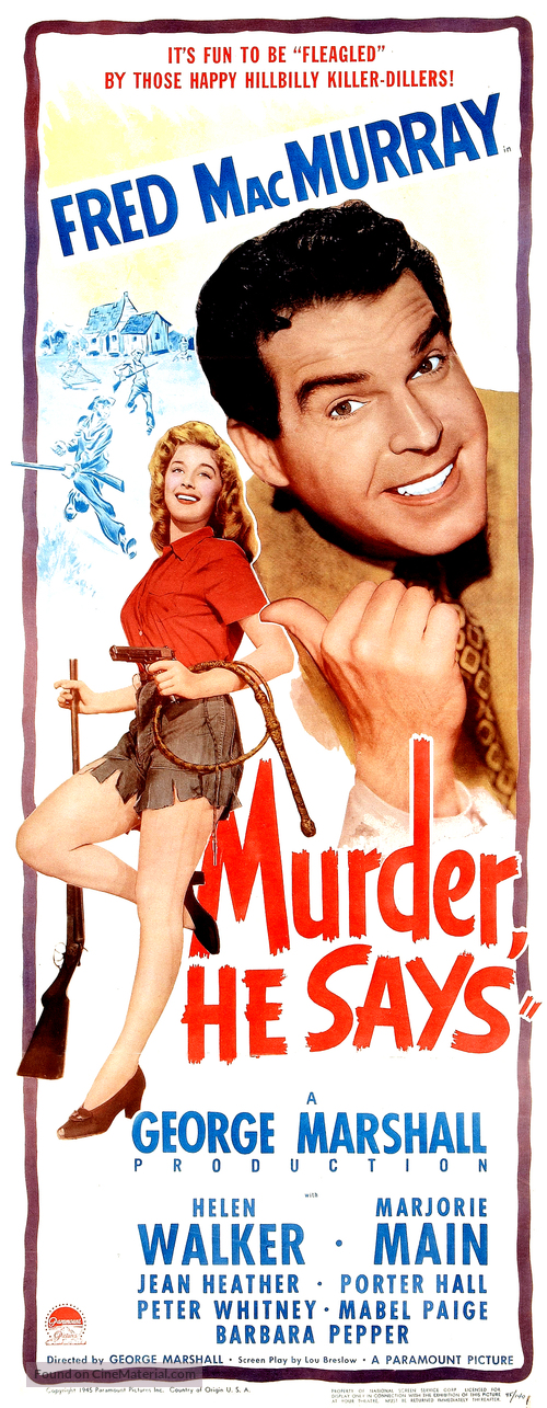 Murder, He Says - Theatrical movie poster