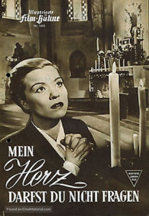 Mein Herz darfst du nicht fragen - German poster