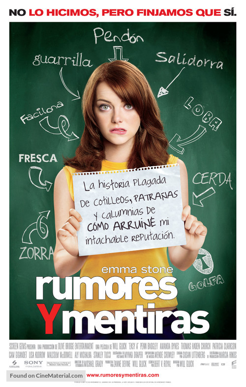Easy A - Spanish Movie Poster