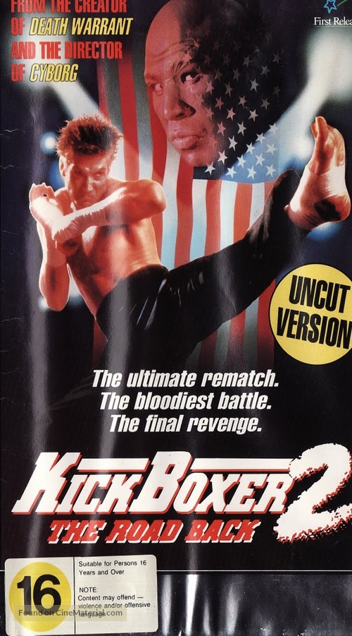 Kickboxer 2: The Road Back - New Zealand VHS movie cover