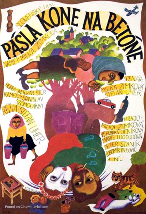 P&aacute;sla kone na bet&oacute;ne - Slovak Movie Poster