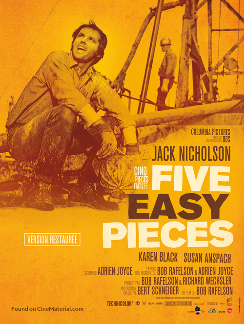 Five Easy Pieces - French Re-release movie poster