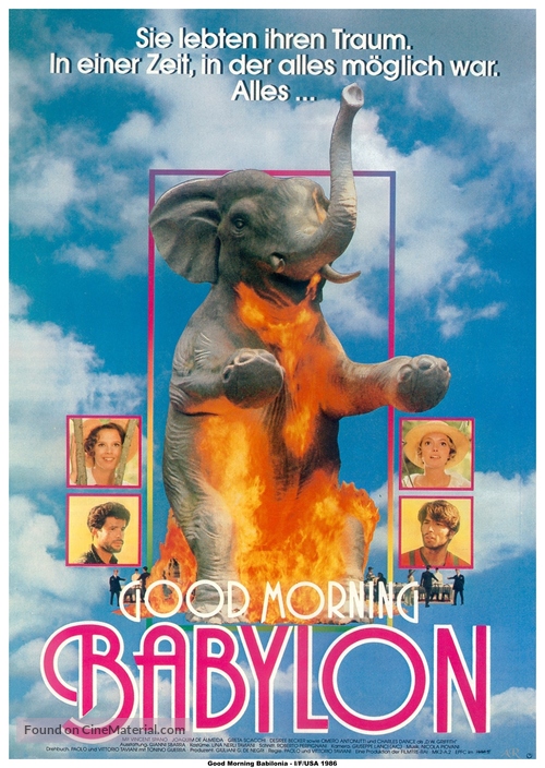 Good Morning, Babylon - German Movie Poster