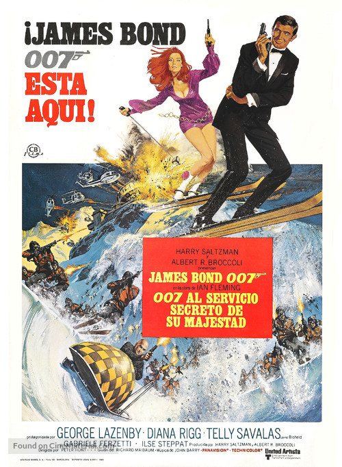 On Her Majesty&#039;s Secret Service - Spanish Movie Poster