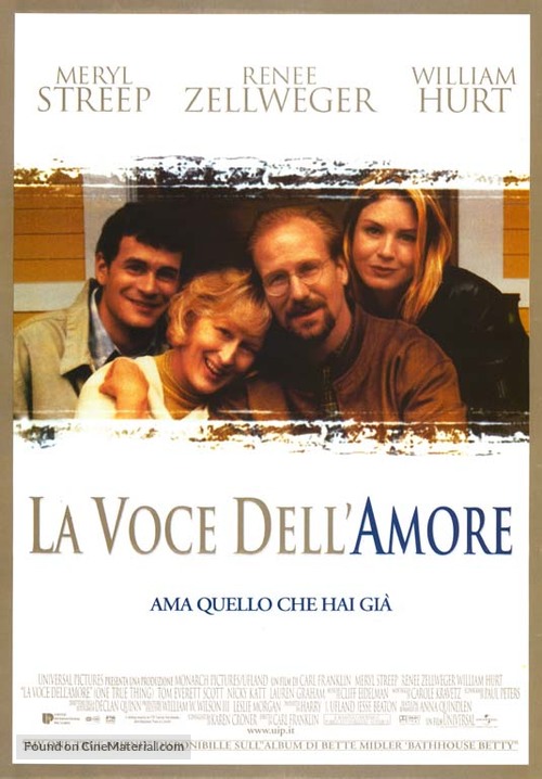 One True Thing - Italian Movie Poster
