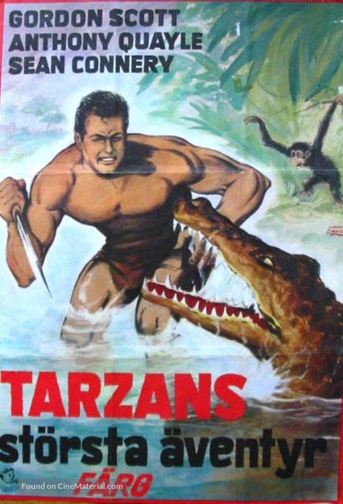 Tarzan&#039;s Greatest Adventure - Swedish Movie Poster