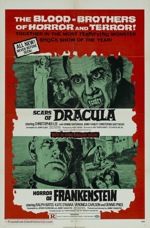 Scars of Dracula - Combo movie poster