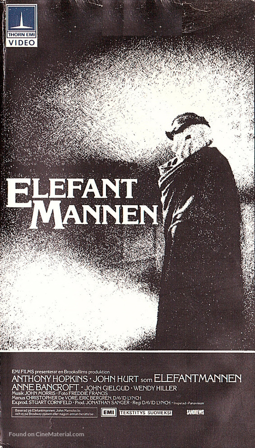 The Elephant Man - Finnish VHS movie cover
