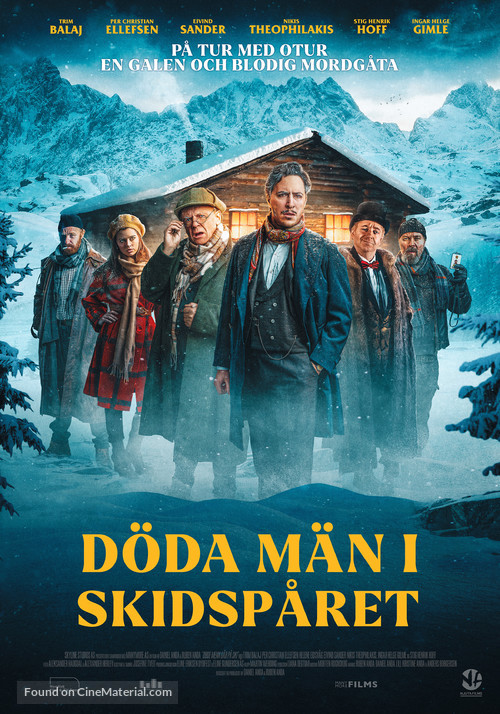 D&oslash;de menn g&aring;r p&aring; ski - Swedish Movie Poster