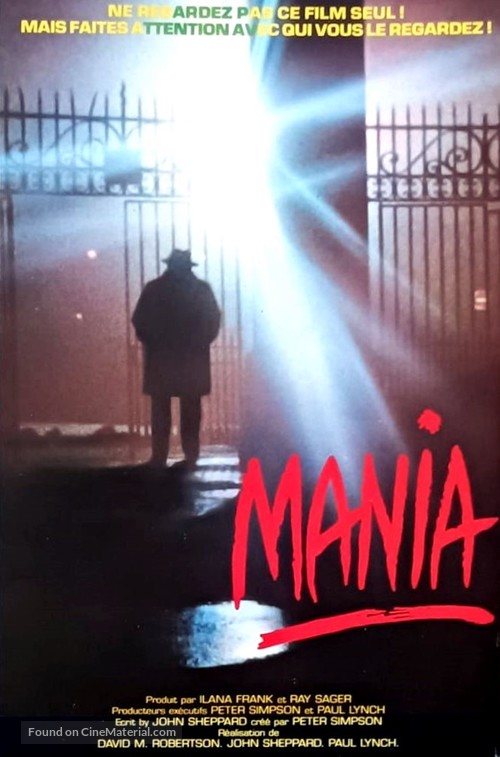Mania - French VHS movie cover