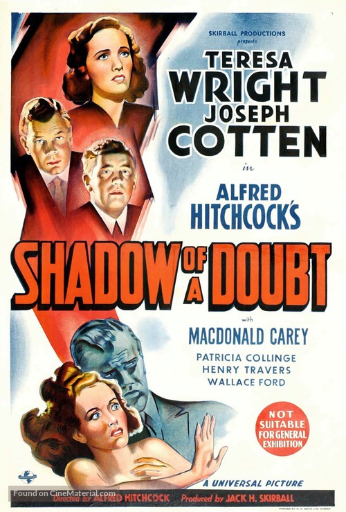 Shadow of a Doubt - Australian Movie Poster