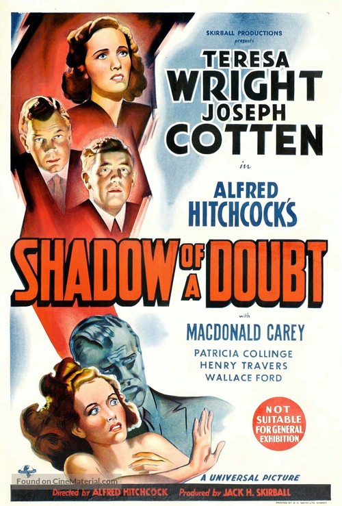 Shadow of a Doubt - Australian Movie Poster
