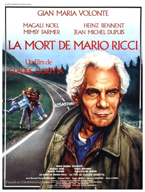 La mort de Mario Ricci - French Movie Poster
