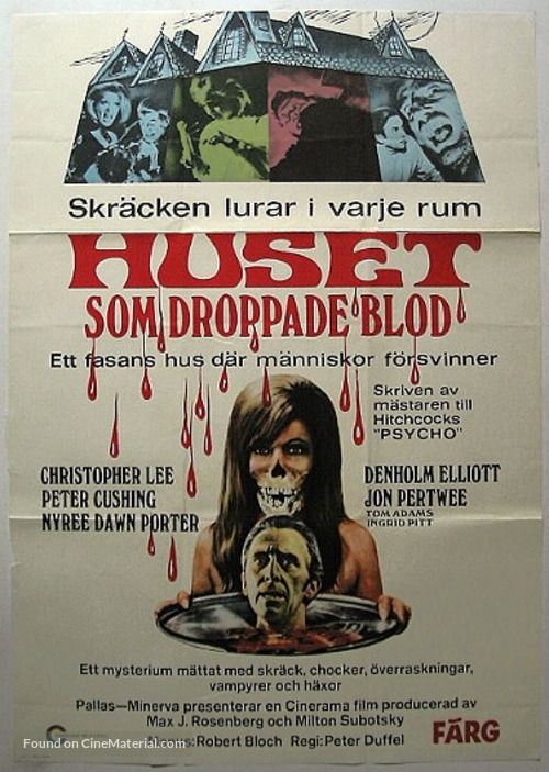 The House That Dripped Blood - Swedish Movie Poster