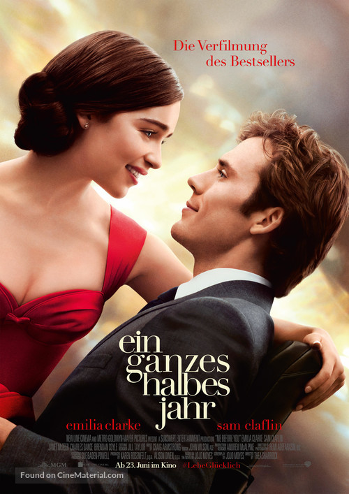 Me Before You - German Movie Poster