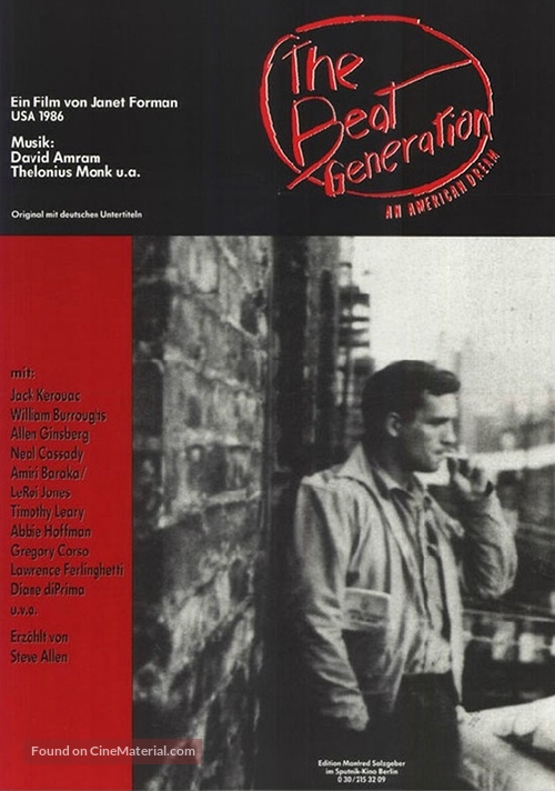 The Beat Generation: An American Dream - German Movie Poster