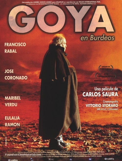 Goya en Burdeos - Spanish Movie Poster