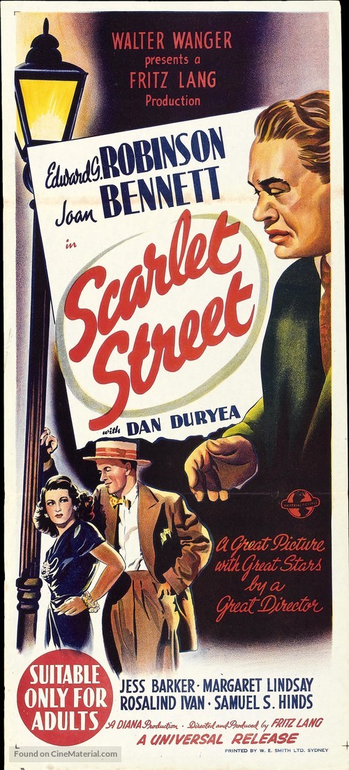 Scarlet Street - Australian Movie Poster