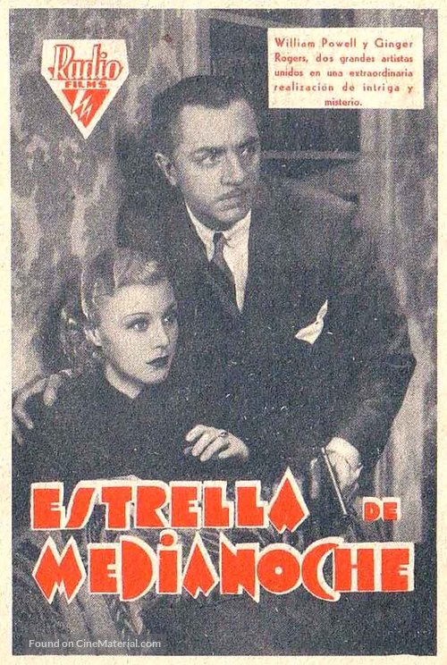 Star of Midnight - Spanish Movie Poster