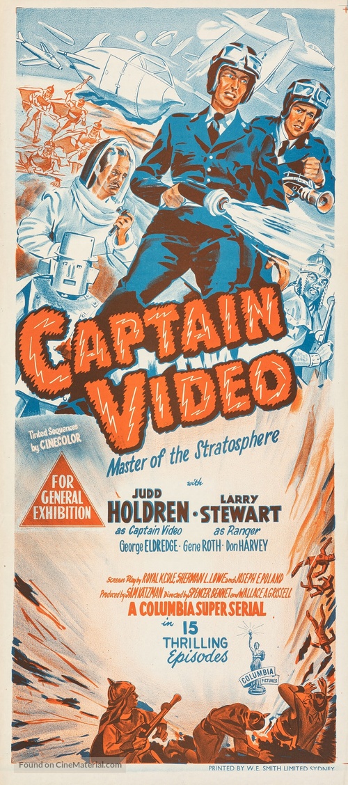 Captain Video, Master of the Stratosphere - Australian Movie Poster