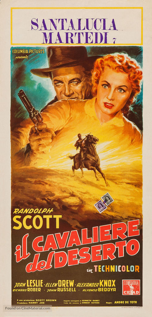 Man in the Saddle - Italian Movie Poster