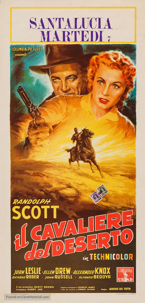 Man in the Saddle - Italian Movie Poster