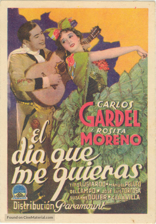 D&iacute;a que me quieras, El - Spanish Movie Poster