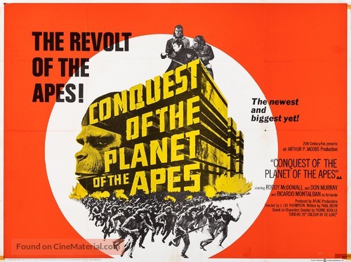 Conquest of the Planet of the Apes - British Movie Poster