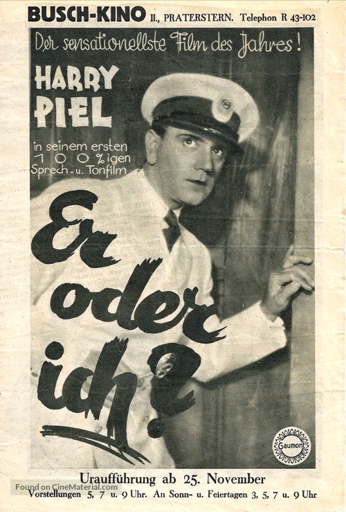 Er oder ich - German poster