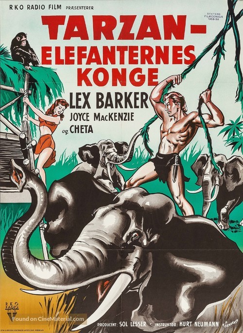 Tarzan and the She-Devil - Danish Movie Poster