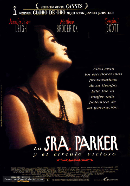 Mrs. Parker and the Vicious Circle - Spanish Movie Poster