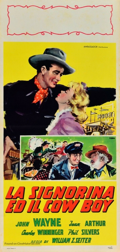 A Lady Takes a Chance - Italian Movie Poster