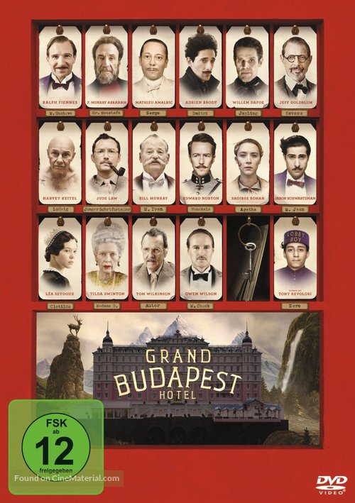 The Grand Budapest Hotel - German DVD movie cover