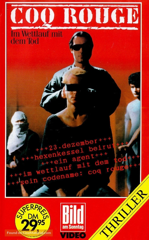 T&auml;cknamn Coq Rouge - German VHS movie cover