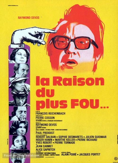 La raison du plus fou - French Movie Poster