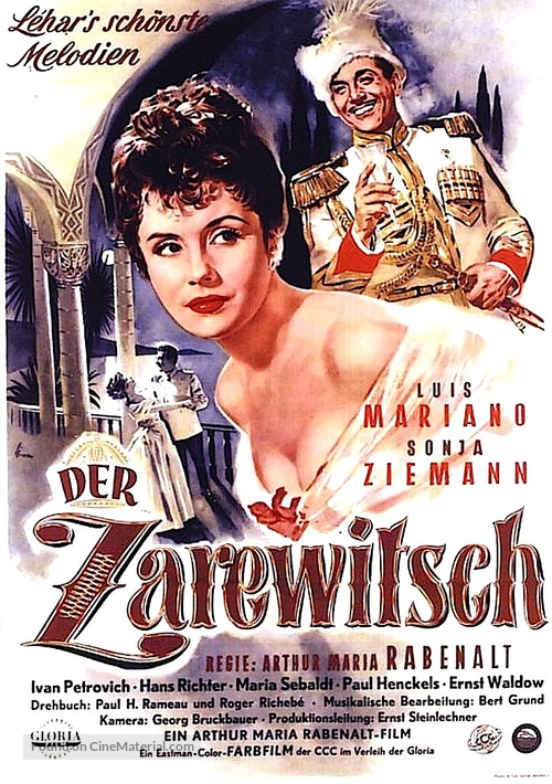 Der Zarewitsch - German Movie Poster