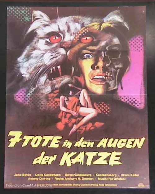 La morte negli occhi del gatto - German Movie Poster