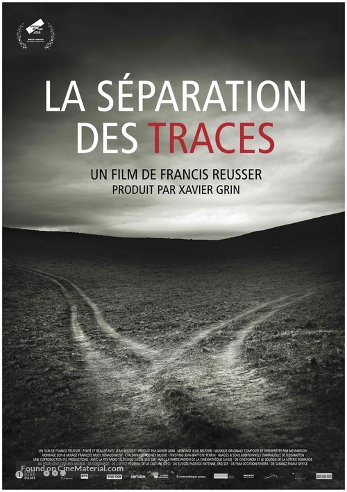 La s&eacute;paration des traces - Swiss Movie Poster