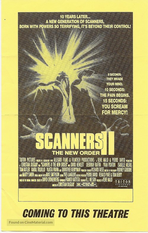 Scanners II: The New Order - poster