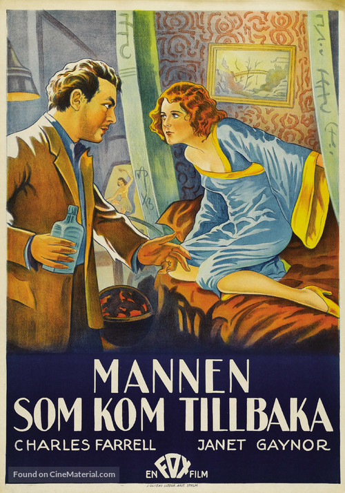 The Man Who Came Back - Swedish Theatrical movie poster