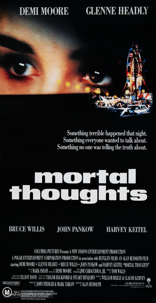 Mortal Thoughts - Australian Movie Poster