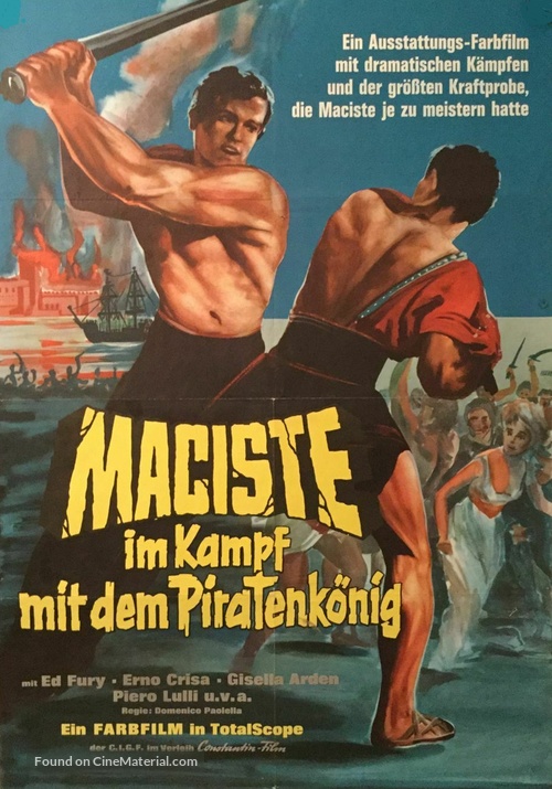 Maciste contro lo sceicco - German Movie Poster