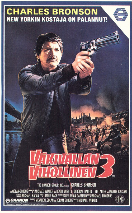 Death Wish 3 - Finnish VHS movie cover
