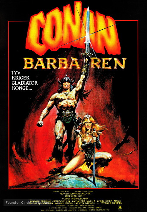 Conan The Barbarian - Danish Movie Poster