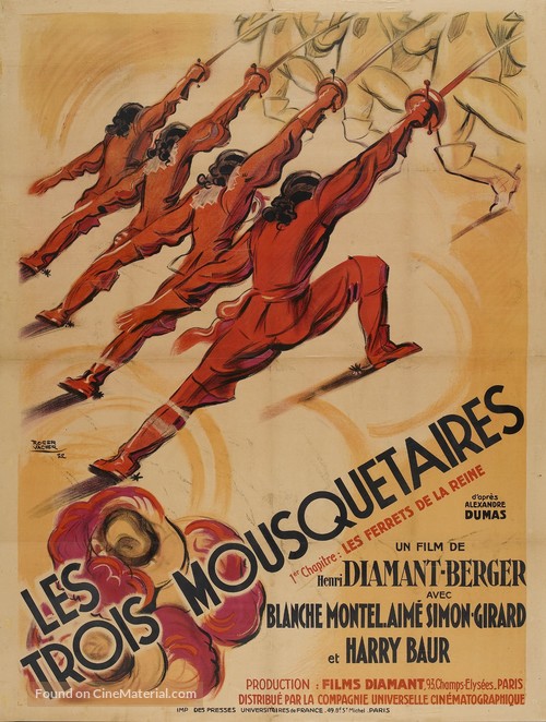 Les trois mousquetaires - French Movie Poster