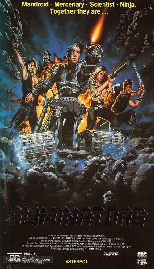 Eliminators - Australian VHS movie cover