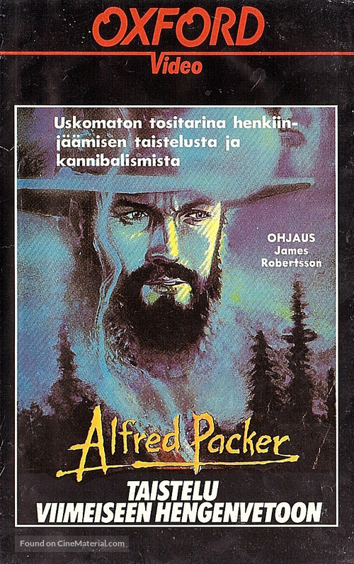 The Legend of Alfred Packer - Finnish VHS movie cover