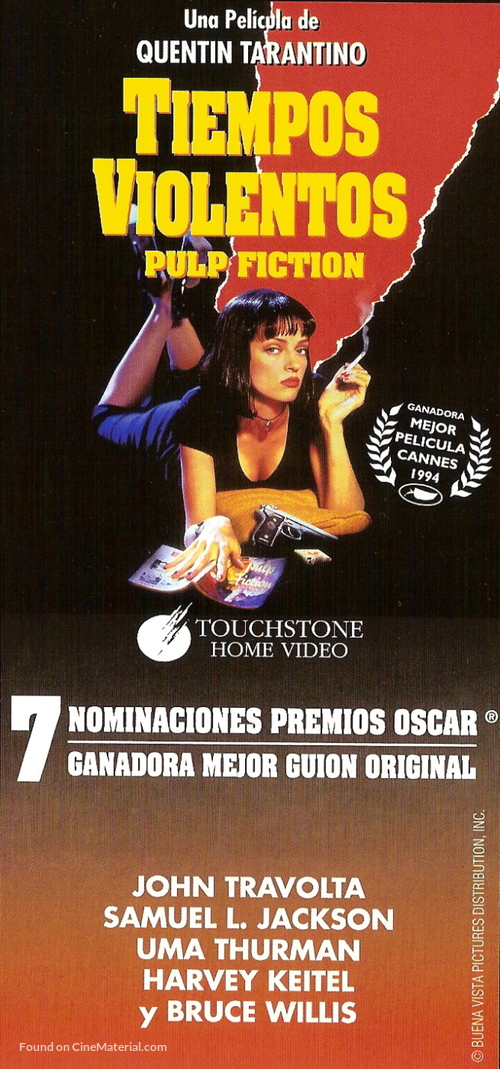 Pulp Fiction - Argentinian VHS movie cover