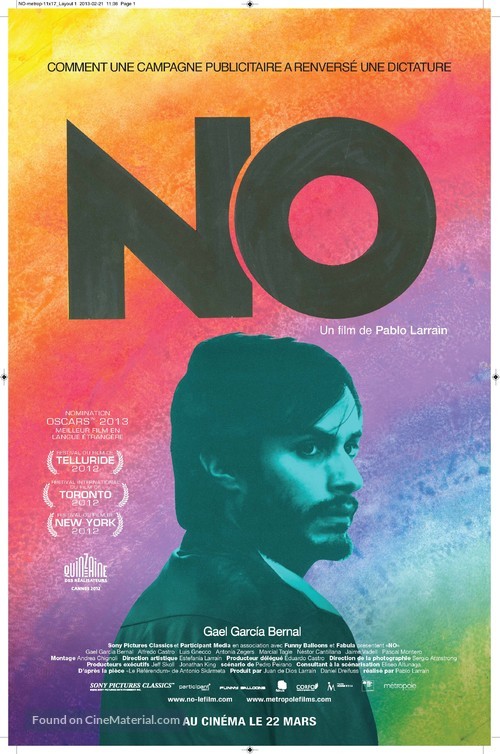No - Canadian Movie Poster