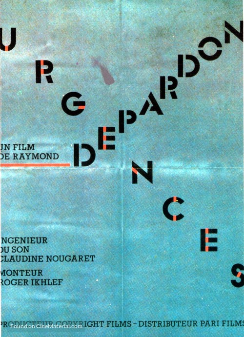 Urgences - French Movie Poster